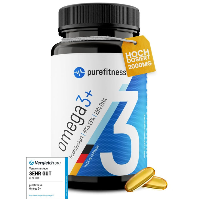 Purefitness Omega 3 Fischöl Kapseln – 2000 mg Triglycerid Form - Purefitness Nutrition